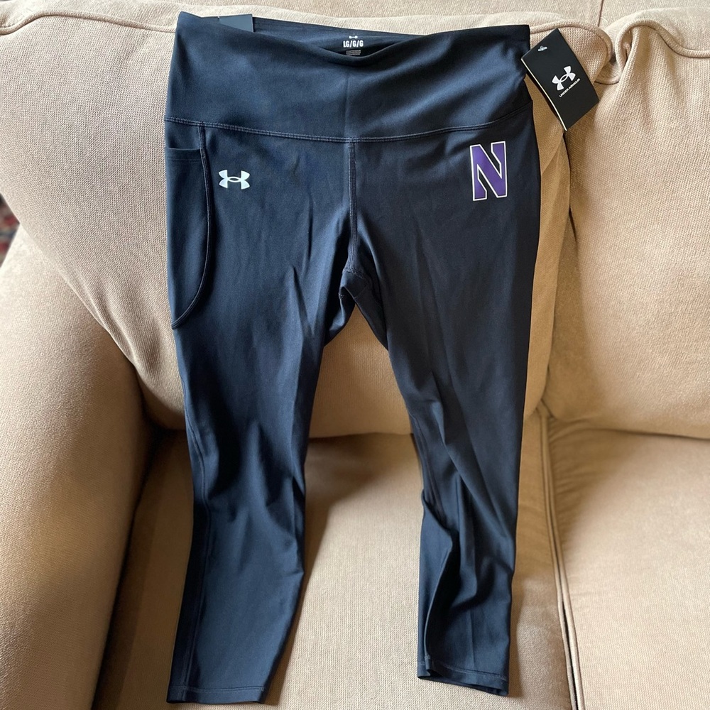Northwestern Under Armour Black Leggings